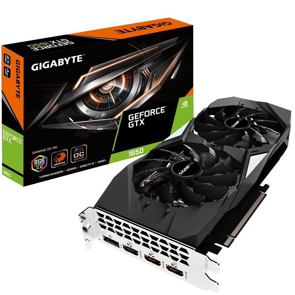 Gigabyte GeForce® GTX 1650 GAMING OC 4G  (Rev. 1.0)